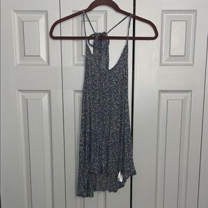Mossimo Supply Co. Blue and Yellow Floral Dress